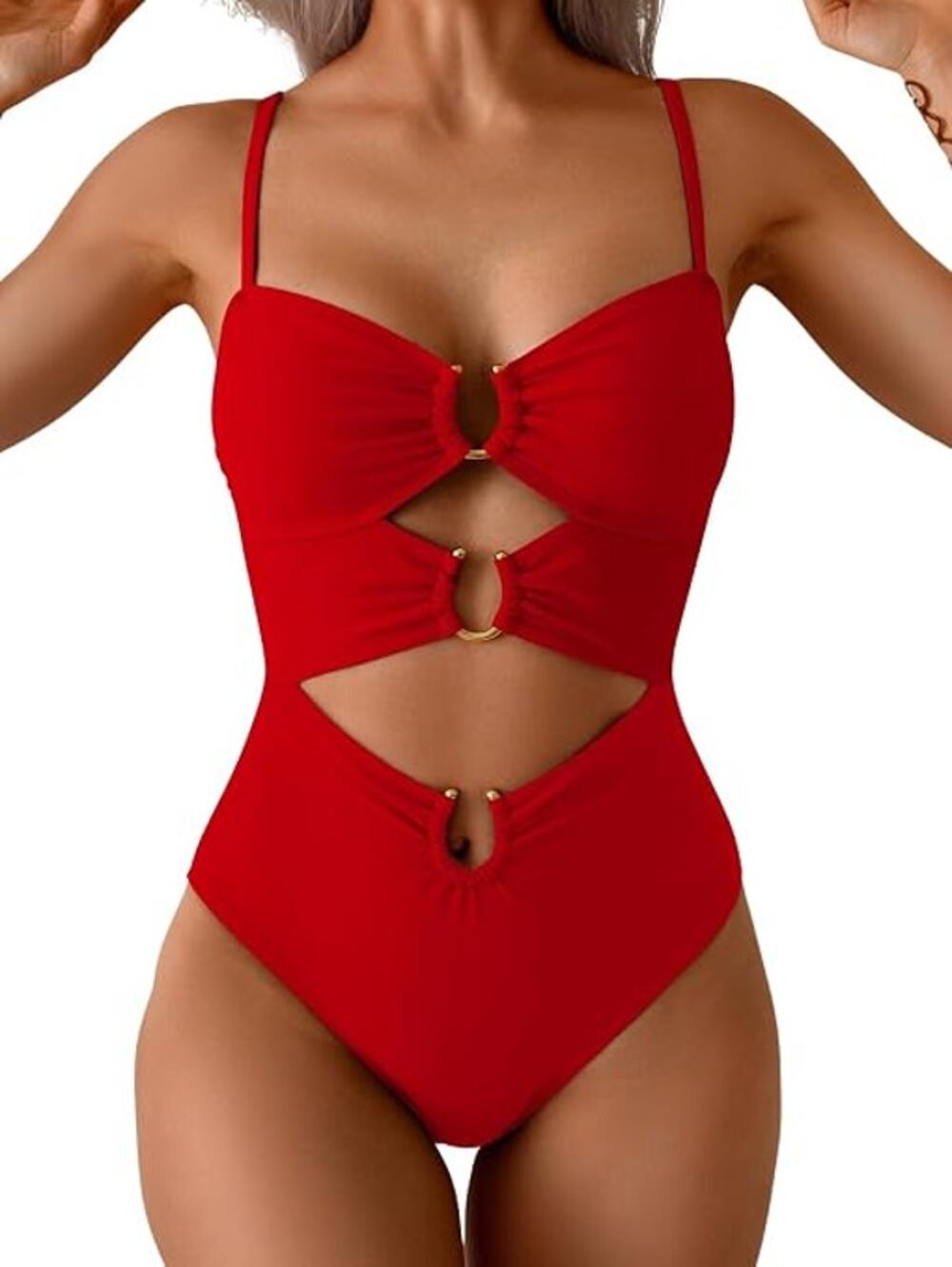 Eomenie Womens Cutout One Piece Swimsuit Sexy Bathing Suit 2XL